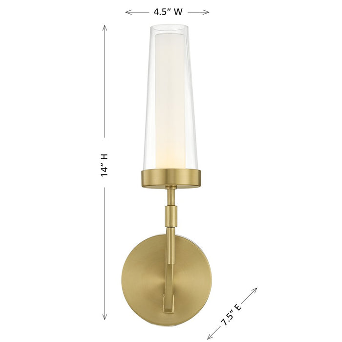 Savoy House Butler 1 Lt Sconce, Warm Brass