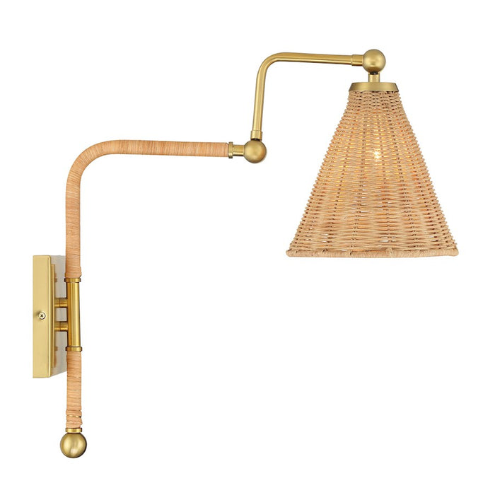 Savoy House Linell 1 Light Sconce, Warm Brass
