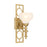 Savoy House Allston 1 Lt Sconce, White Strie, Warm Brass
