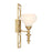 Savoy House Allston 1 Lt Sconce, White Strie, Warm Brass