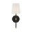 Savoy House Brody 1Lt Wall Sconce, Black/Brass