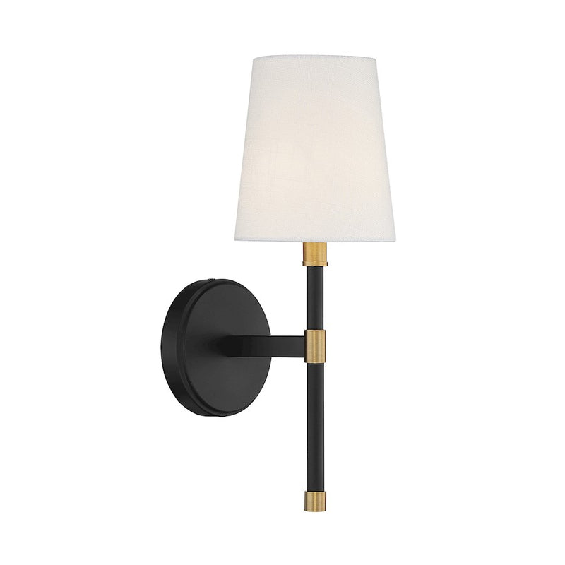 Savoy House Brody 1Lt Wall Sconce, Black/Brass