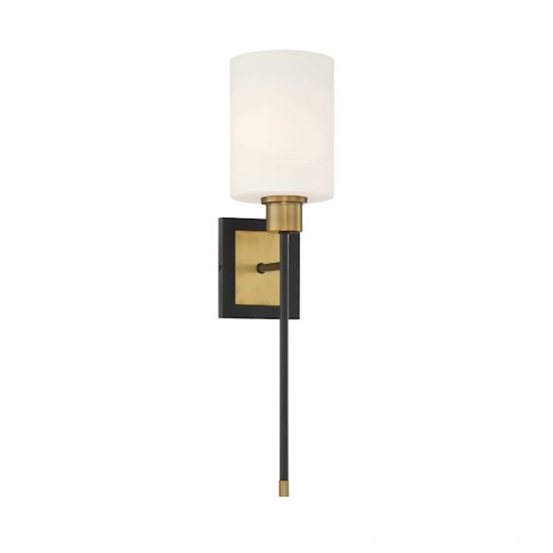 Savoy House Alvara 1Lt Wall Sconce, Black/Brass
