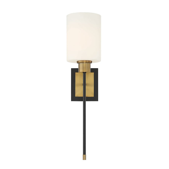 Savoy House Alvara 1Lt Wall Sconce, Black/Brass