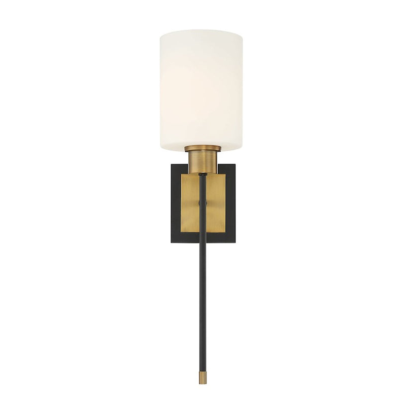Savoy House Alvara 1Lt Wall Sconce, Black/Brass