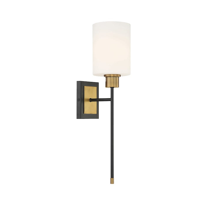 Savoy House Alvara 1Lt Wall Sconce, Black/Brass