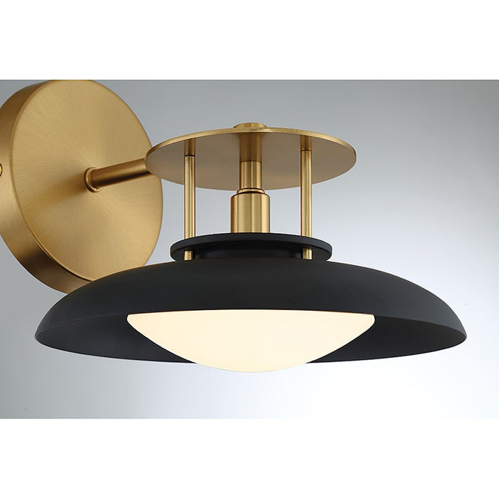 Savoy House Gavin 1Lt Wall Sconce, Black/Brass