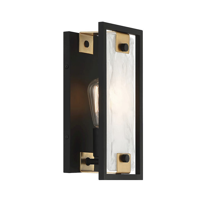 Savoy House Hayward 1Lt Wall Sconce, Black/Brass