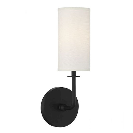 Savoy House Powell 1-Light Wall Sconce, Matte Black - 9-1755-1-89