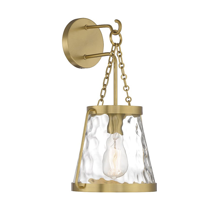 Savoy House Crawford 1-Light Wall Sconce, Warm Brass