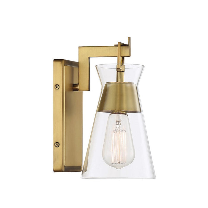 Savoy House Lakewood 1-Light Wall Sconce, Warm Brass - 9-1830-1-322