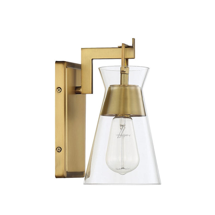 Savoy House Lakewood 1-Light Wall Sconce, Warm Brass