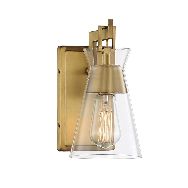 Savoy House Lakewood 1-Light Wall Sconce, Warm Brass