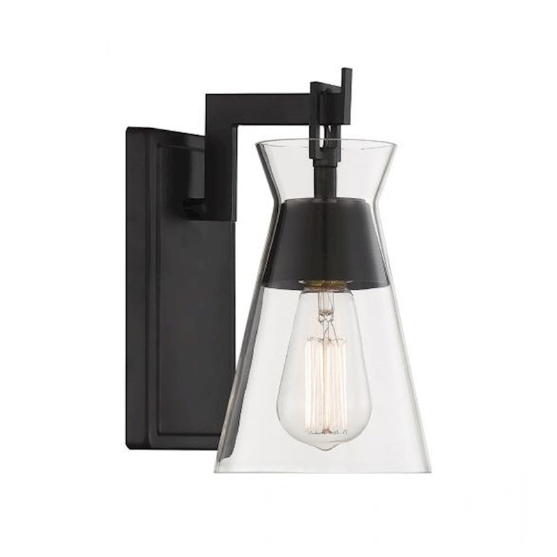 Savoy House Lakewood 1-Light Wall Sconce, Matte Black