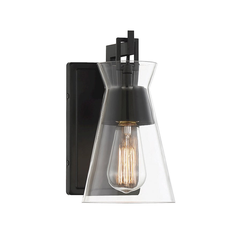 Savoy House Lakewood 1-Light Wall Sconce, Matte Black