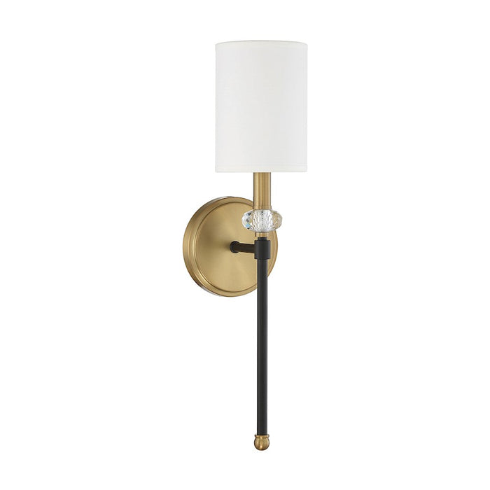 Savoy House Tivoli 1Lt Wall Sconce, Black/Brass