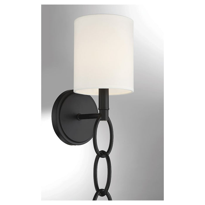 Savoy House Joffree 1-Light Wall Sconce, Matte Black