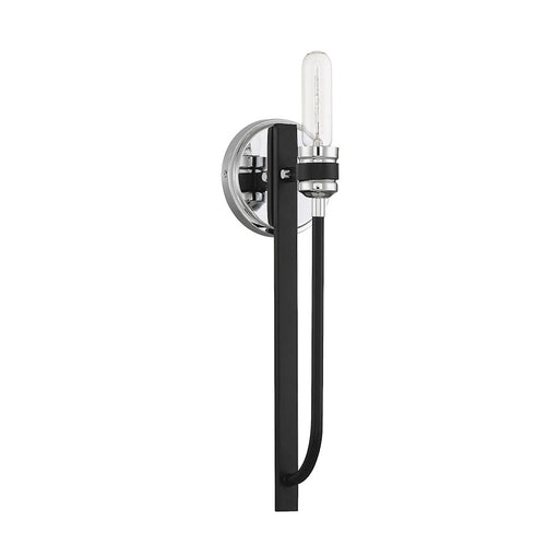 Savoy House Kenyon 1-Light Wall Sconce, Kenyon Black/Chrome