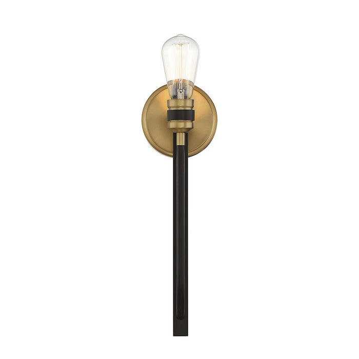 Savoy House Kenyon 1-Light Wall Sconce, Bronze/Warm Brass Accents