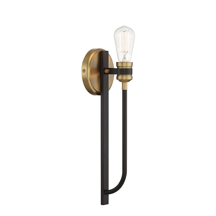 Savoy House Kenyon 1-Light Wall Sconce, Bronze/Warm Brass Accents