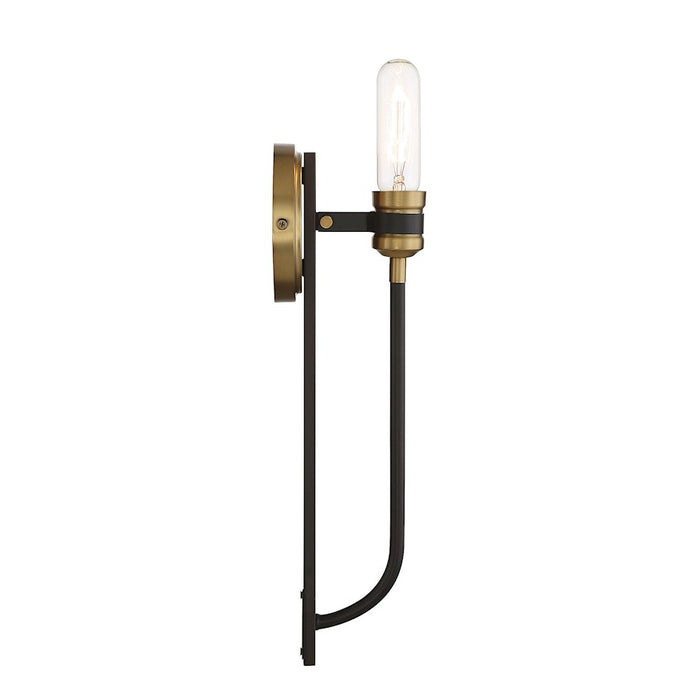 Savoy House Kenyon 1-Light Wall Sconce, Bronze/Warm Brass Accents