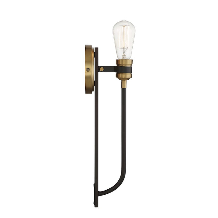 Savoy House Kenyon 1-Light Wall Sconce, Bronze/Warm Brass Accents