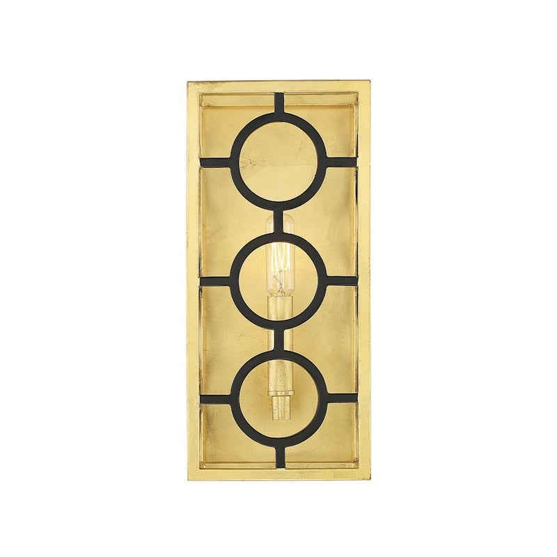 Savoy House Kirsch 1-Light Wall Sconce, Matte Black/True Gold