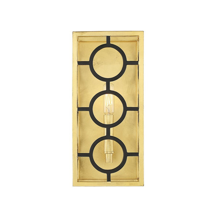 Savoy House Kirsch 1-Light Wall Sconce, Matte Black/True Gold