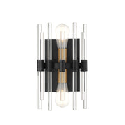 Savoy House Santiago 2 Light Sconce, Black/Brass Accents - 9-1935-2-143