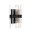 Savoy House Santiago 2 Light Sconce, Black/Brass Accents