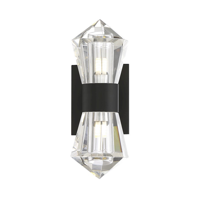 Savoy House Dryden 2-Light LED Wall Sconce, Matte Black