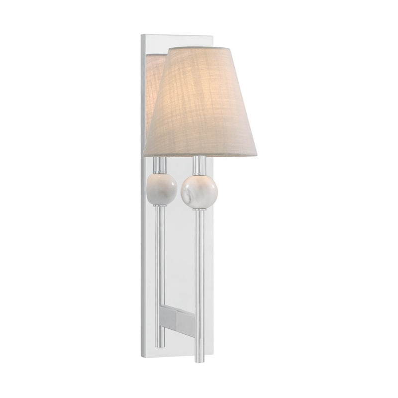 Savoy House Travis 1 Light Sconce, Polished Chrome