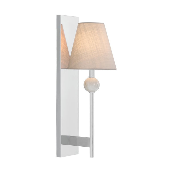 Savoy House Travis 1 Light Sconce, Polished Chrome