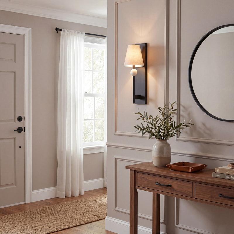 Savoy House Travis 1 Light Sconce, Matte Black