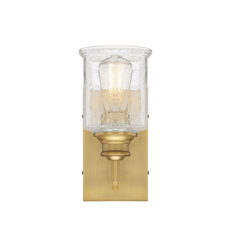Savoy House Hampton 1-Light Bathroom Vanity Light, Warm Brass