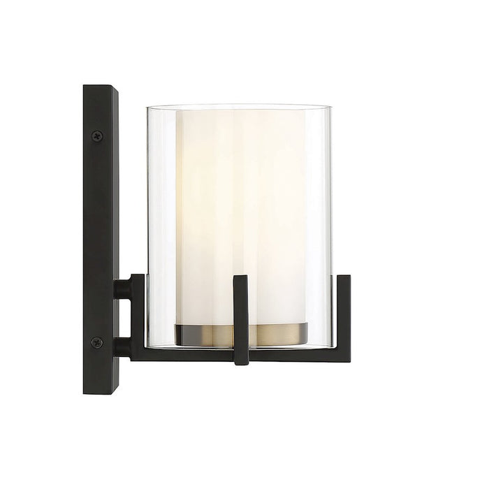 Savoy House Eaton 1Lt Wall Sconce, Black/Brass