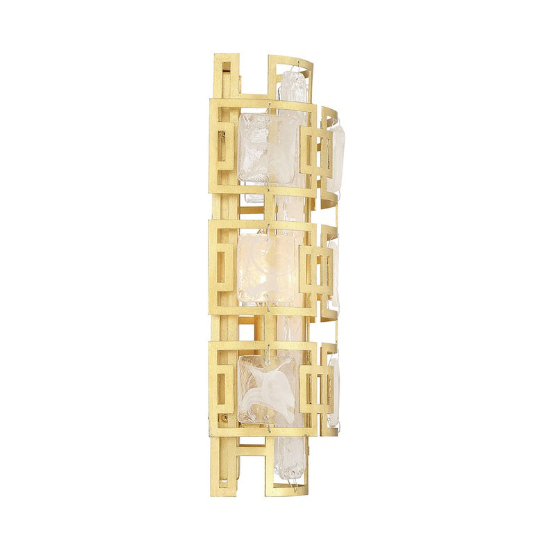 Savoy House Portia 2 Light Wall Sconce, True Gold/Strie Piastra