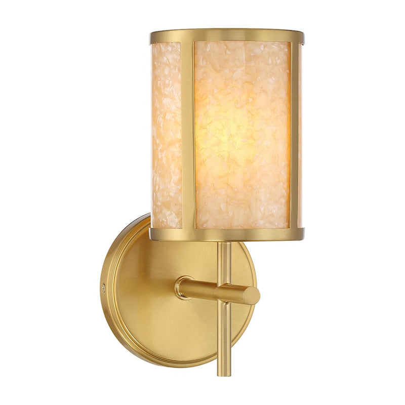 Savoy House Camden 1-Light Bathroom Vanity Light, Warm Brass