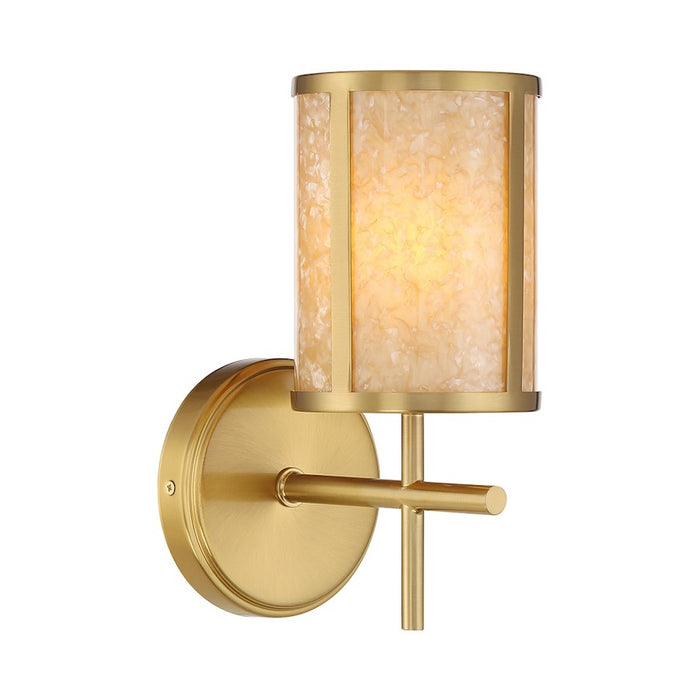 Savoy House Camden 1-Light Bathroom Vanity Light, Warm Brass