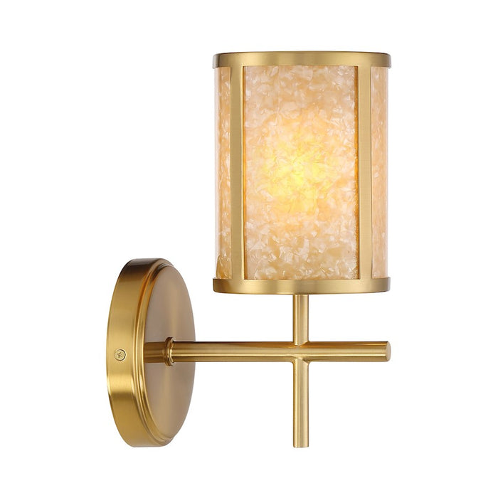 Savoy House Camden 1-Light Bathroom Vanity Light, Warm Brass