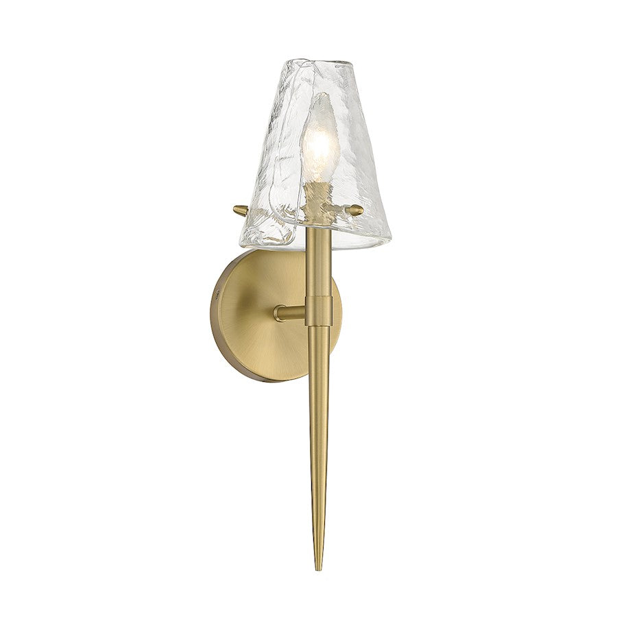 Savoy House Shellbourne 1-Light Wall Sconce, Warm Brass - 9-2104-1-322