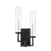 Savoy House Folsom 2Lt Adjustable Wall Sconce, Black/ Chrome - 9-2134-2-67