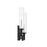 Savoy House Folsom 2 Light Wall Sconce, Matte Black with Polished Chrome Accents