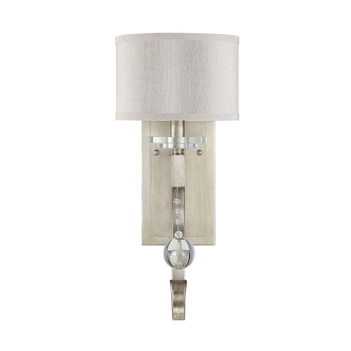 Savoy House Rosendal 1-Light Wall Sconce, Silver Sparkle