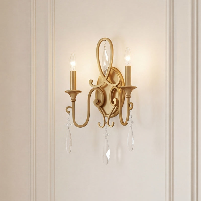 Savoy House Fairchild 2 Light Sconce, Warm Brass