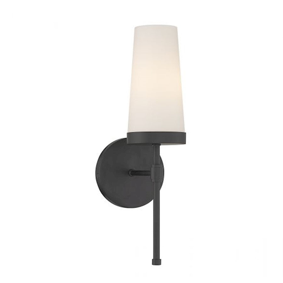 Savoy House Haynes 1-Light Wall Sconce, Matte Black - 9-2801-1-89