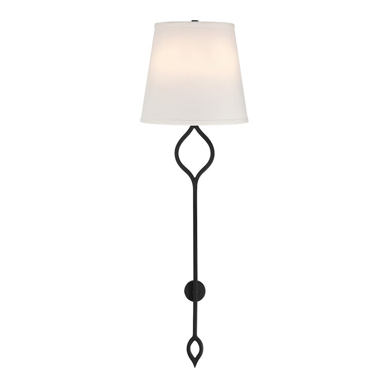 Savoy House Roxbury 2 Light Sconce, Matte Black