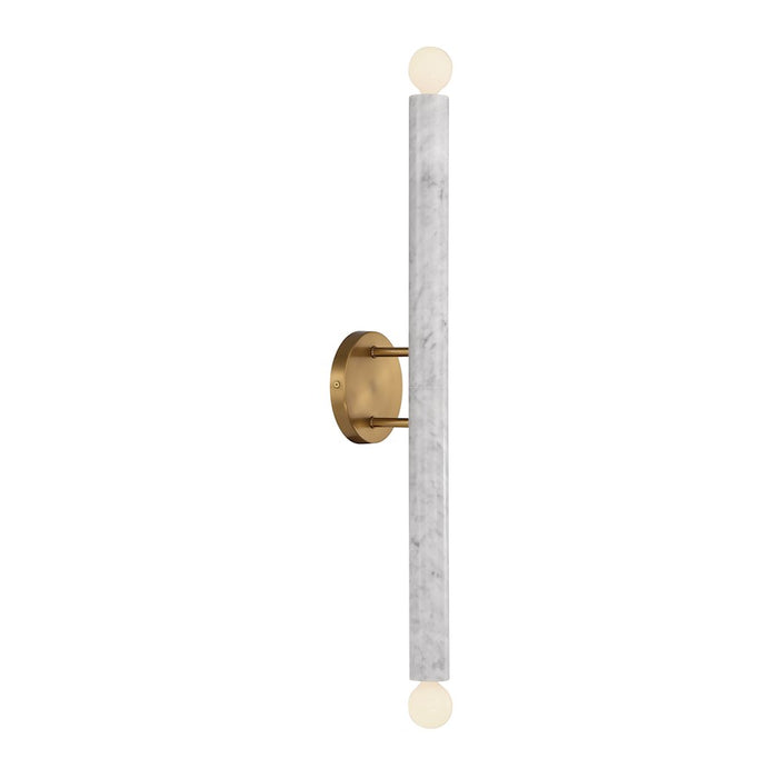 Savoy House Callaway 2-Light Wall Sconce, White Marble/Warm Brass