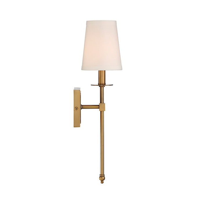 Savoy House Monroe 1-Light 20" Wall Sconce, Warm Brass