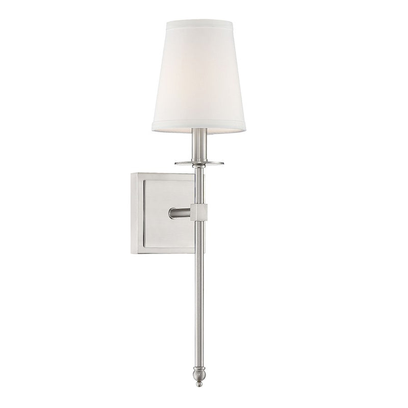 Savoy House Monroe 1-Light 20" Wall Sconce, Satin Nickel